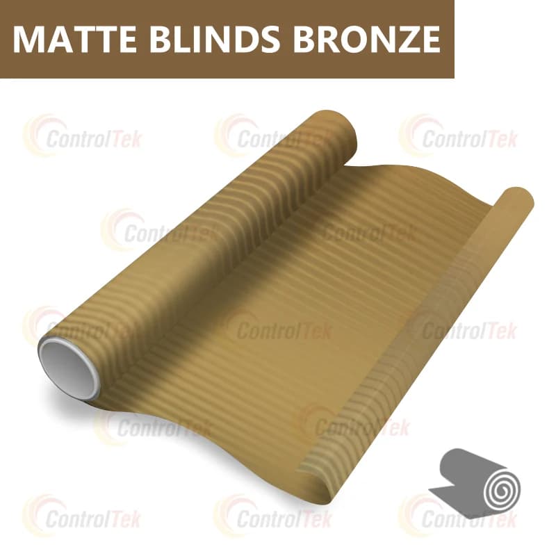 декоративная плёнка бронзовый MATTE BLINDS BRONZE бронзовые матовые полосы — тонировка окон квартир, домов и зданий в Рязани — главное фото