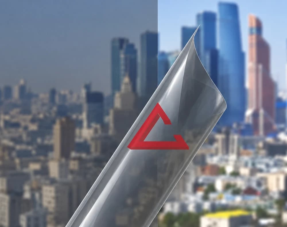 декоративная плёнка серый глянцевый CRYSTAL GREY — тонировка окон квартир, домов и зданий в Рязани
