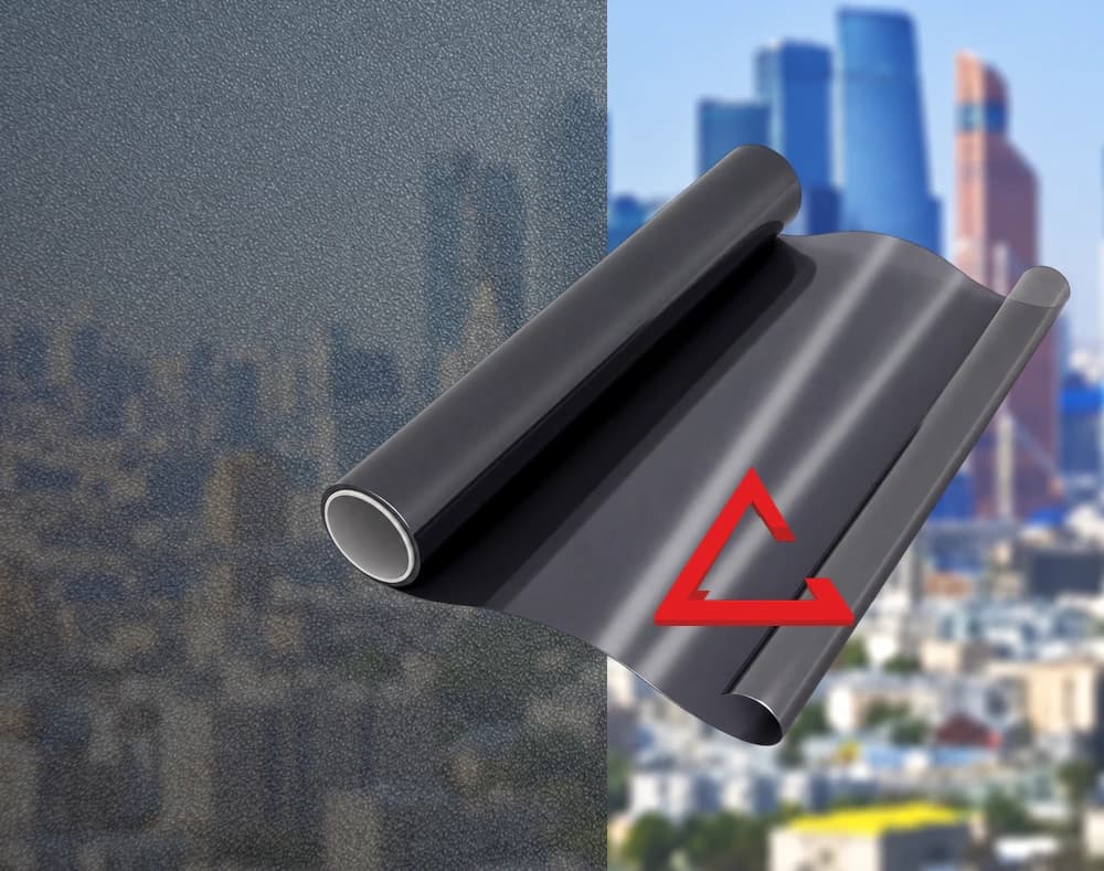 декоративная плёнка чёрный матовый MATTE FROST BLACK — тонировка окон квартир, домов и зданий в Рязани