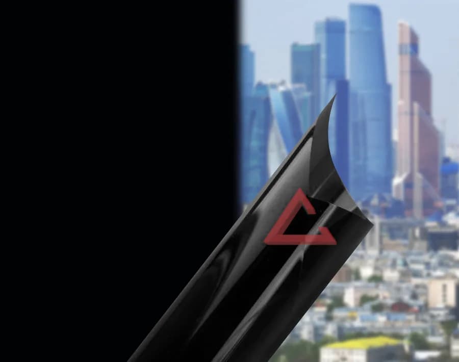 декоративная плёнка чёрный Black Out чёрная непрозрачная — тонировка окон квартир, домов и зданий в Рязани
