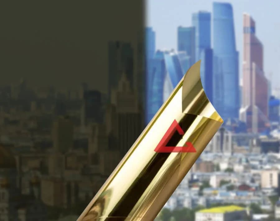 солнцезащитная плёнка золото/серебро R-Gold 15 золото/серебро — тонировка окон квартир, домов и зданий в Рязани