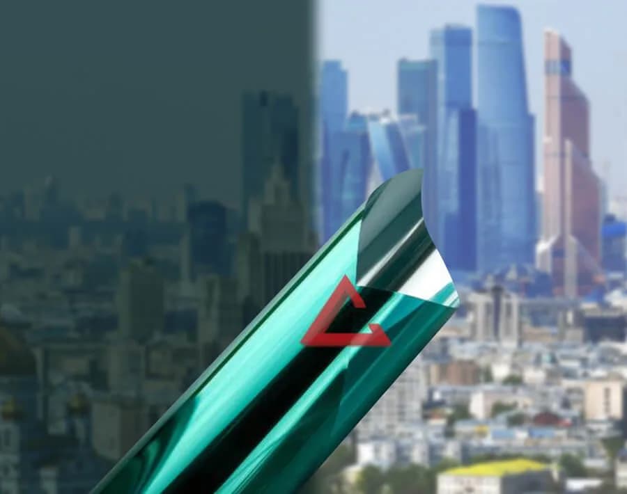 солнцезащитная плёнка зелёная/серебро R-Green 15 зелёная/серебро — тонировка окон квартир, домов и зданий в Рязани