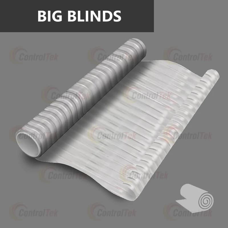 декоративная плёнка прозрачный BIG BLINDS широкие прозрачные полосы — тонировка окон квартир, домов и зданий в Рязани — главное фото