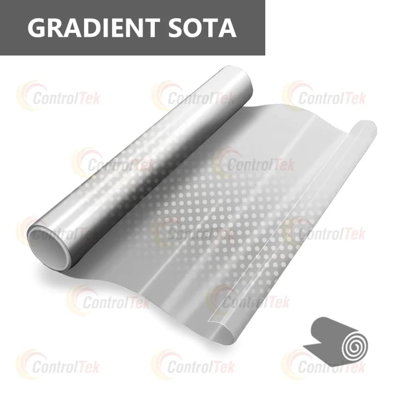 декоративная плёнка прозрачный с белым градиентом GRADIENT SOTA градиент соты — тонировка окон квартир, домов и зданий в Рязани — главное фото