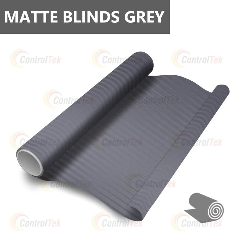 декоративная плёнка серый MATTE BLINDS GREY серые матовые полосы — тонировка окон квартир, домов и зданий в Рязани — главное фото