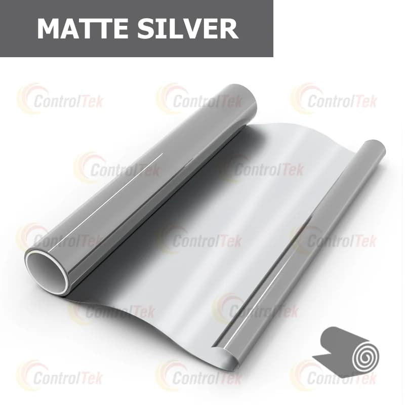 декоративная плёнка серебристо-серый матовый MATTE SILVER серебристая матовая — тонировка окон квартир, домов и зданий в Рязани — главное фото
