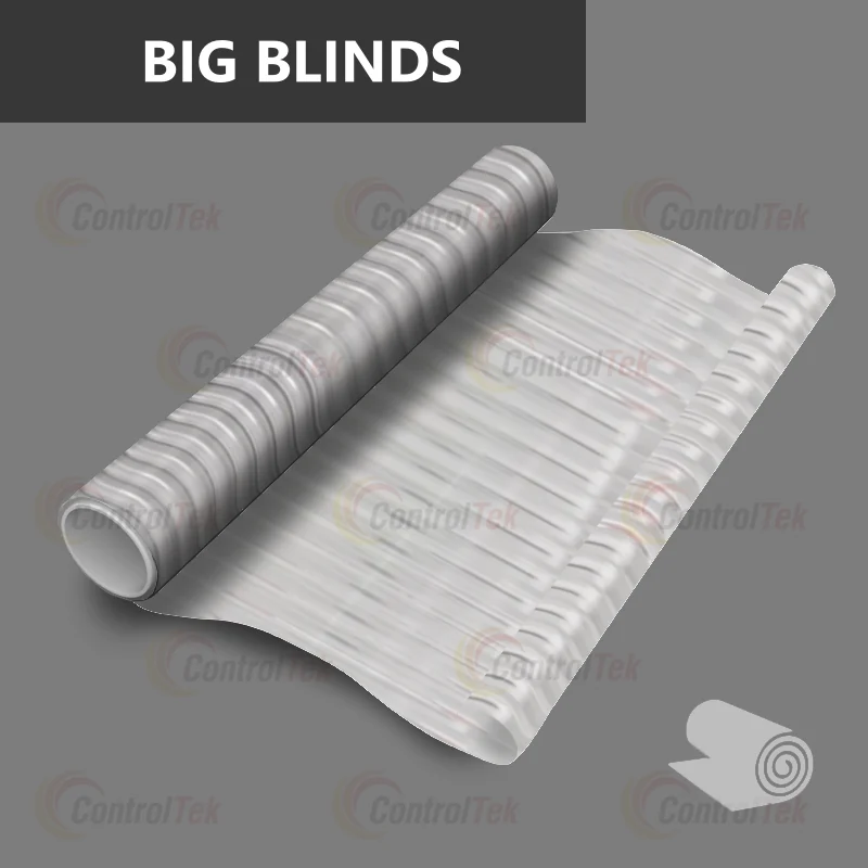 декоративная плёнка прозрачный BIG BLINDS широкие прозрачные полосы — тонировка окон квартир, домов и зданий в Рязани