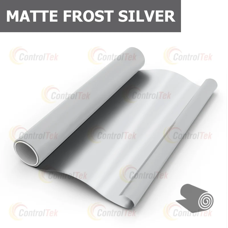 декоративная плёнка серебристо-серый матовый MATTE FROST SILVER матово-зеркальная — тонировка окон квартир, домов и зданий в Рязани