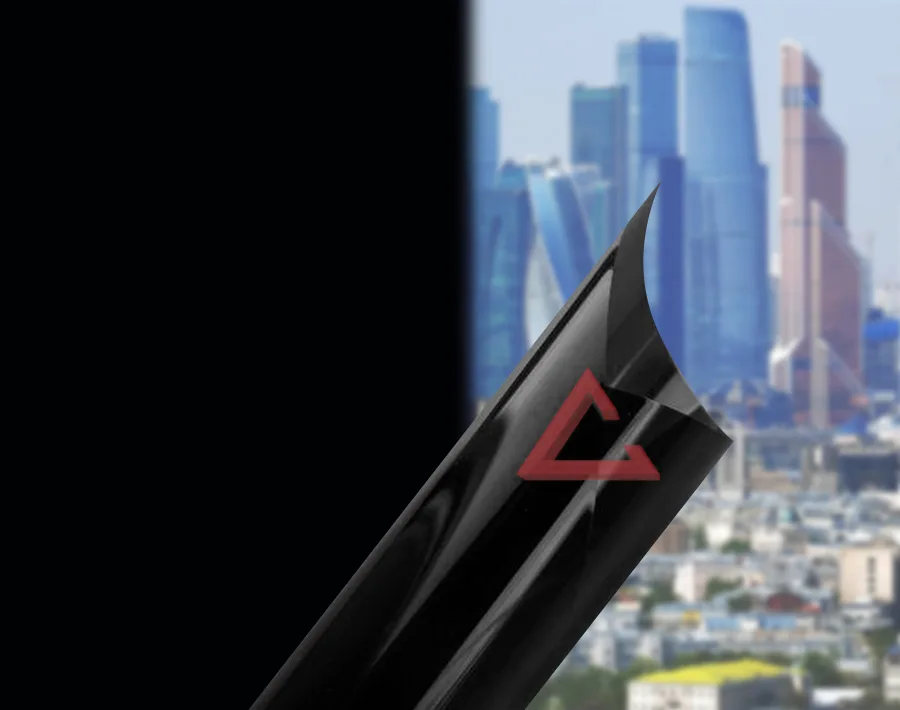 декоративная плёнка чёрный Black Out чёрная непрозрачная — тонировка окон квартир, домов и зданий в Рязани
