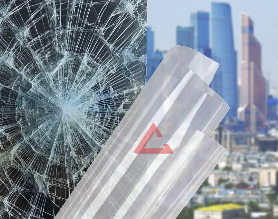 бронирующая плёнка прозрачный SAFETY 4 mil (СМ2) — тонировка окон квартир, домов и зданий в Рязани